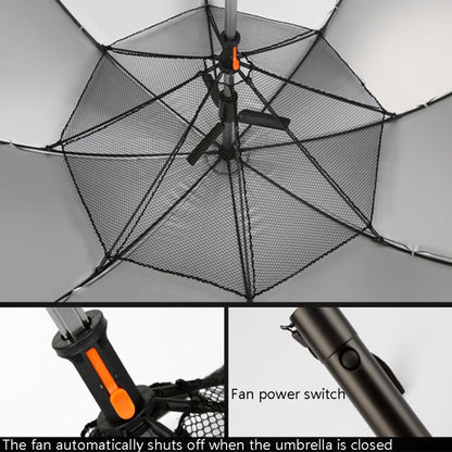PGM YS005 Golf Umbrella Self-Contained Electric Fan Sunscreen Umbrella(Black)