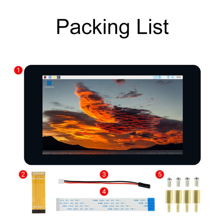 Waveshare 7 inch 800×480 IPS Capacitive Touch Display, DSI Interface, 5-Point Touch with Case