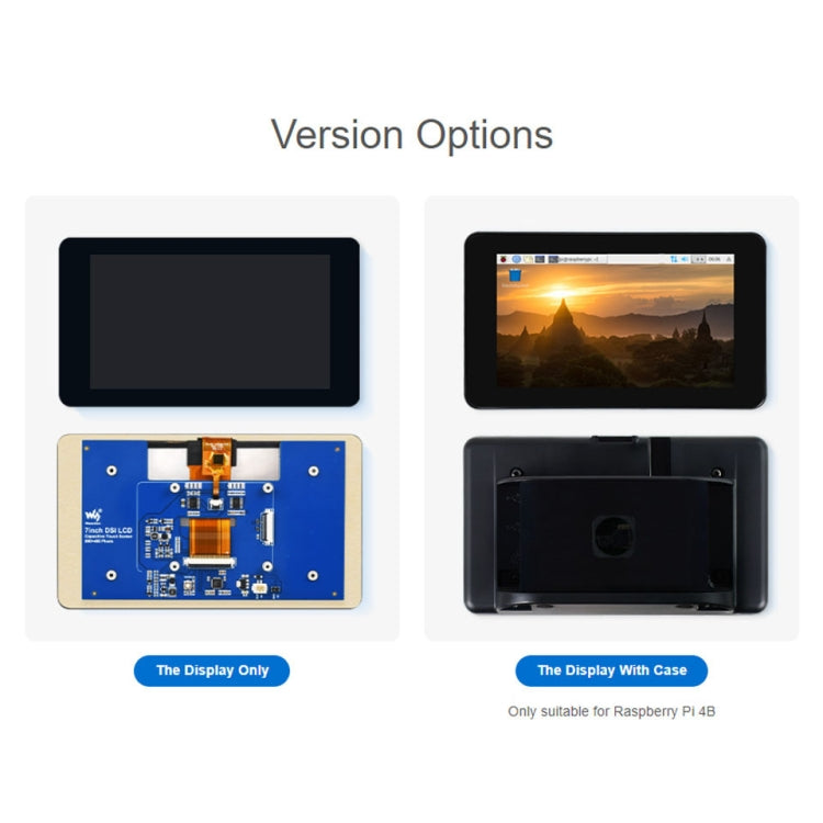 Waveshare 7 inch 800×480 IPS Capacitive Touch Display, DSI Interface, 5-Point Touch without Case