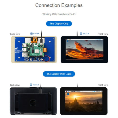 Waveshare 7 inch 800×480 IPS Capacitive Touch Display, DSI Interface, 5-Point Touch without Case