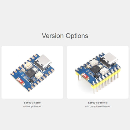 Waveshare 2.4GHz ESP32-C3 Mini Development Board, Based ESP32-C3FN4 Single-core Processor without Header