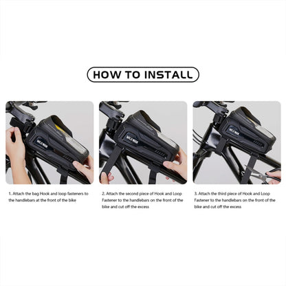 WILD MAN M20 Outdoor Cycling Bicycle Phone Touch Screen Waterproof Front Beam Bag(Gray)