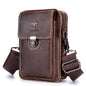 BULL CAPTAIN 075 Men Belt Phone Waist Bag First-Layer Cowhide Multi-Function Diagonal Bag(Brown)