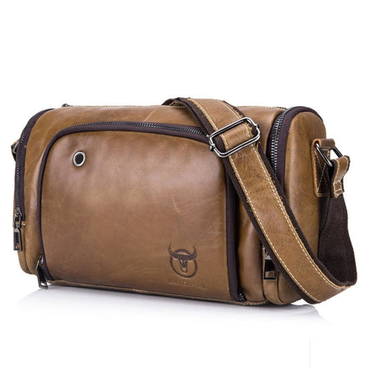 BULL CAPTAIN HKDJB--001 Sac bandoulière en cuir de vachette pour homme, couleur : jaune