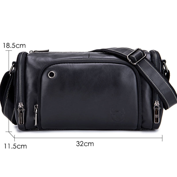 BULL CAPTAIN HKDJB--001 Cowhide Messenger Bag Sports Men Single-shoulder Bag, Colour: Yellow