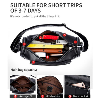 BULL CAPTAIN HKDJB--001 Cowhide Messenger Bag Sports Men Single-shoulder Bag, Colour: Yellow