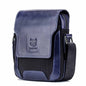 BULL CAPTAIN 999 Sacoche diagonale en cuir pour homme en cuir de vachette première couche Sacs à bandoulière multifonctions (Bleu marine)