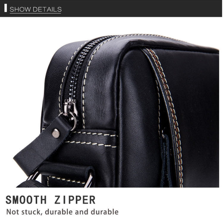 BULL CAPTAIN 228 Sac bandoulière en cuir pour homme, sac diagonale mini décontracté en cuir de vachette première couche (marron)