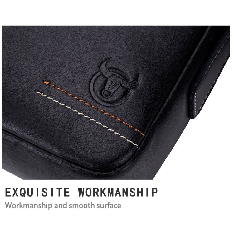 BULL CAPTAIN 228 Sac bandoulière en cuir pour homme, sac diagonale mini décontracté en cuir de vachette première couche (marron)