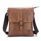 BULL CAPTAIN 034 Men Leather Shoulder Bag Sports Outdoor First-Layer Cowhide Bag(Brown)