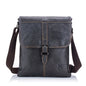 BULL CAPTAIN 034 Men Leather Shoulder Bag Sports Outdoor First-Layer Cowhide Bag(Iron Blue)