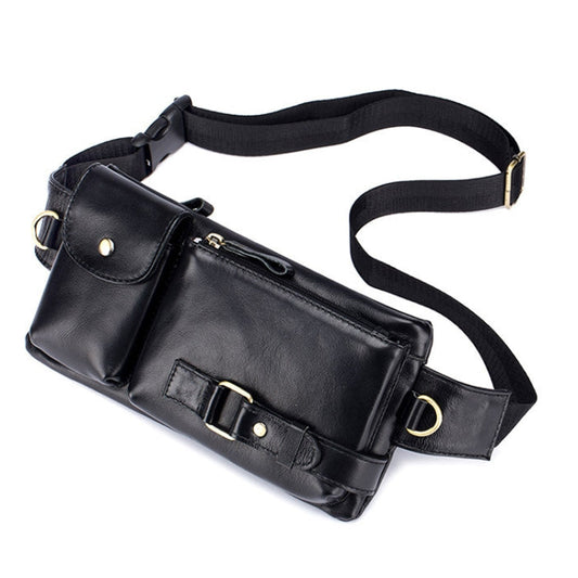 BULL CAPTAIN 020 Sac de Taille pour Téléphone Portable Homme Sac Poitrine Multi-Fonction (Noir)