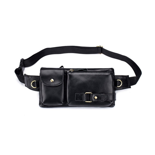BULL CAPTAIN 020 Sac de Taille pour Téléphone Portable Homme Sac Poitrine Multi-Fonction (Noir)
