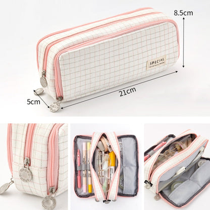 Angoo Double-Open Multi-Layer Stationery Pencil Case Multifunctional Cosmetic Bag(Palm Black And White)