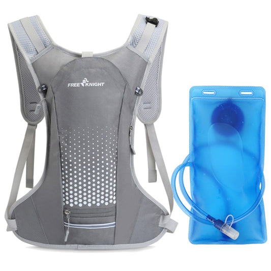 FREE KNIGHT FK0215S Sac à dos d'hydratation extérieur pour cyclisme et randonnée avec poche à eau de 2L (Gris)