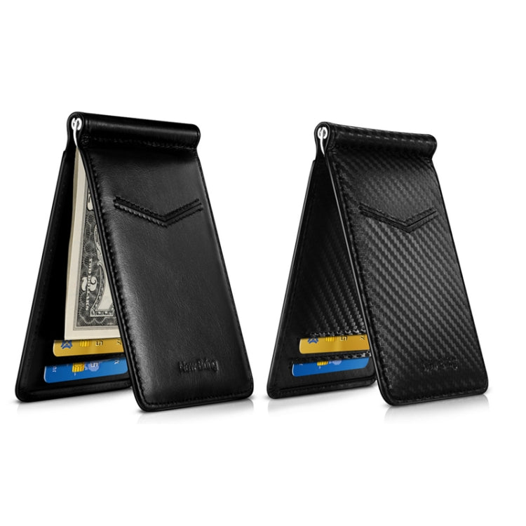 New-Bring Anti-Theft RFID Card Holder Men Ultra-Thin Card Holder Multi-Card Position ID Leather Case(Black)