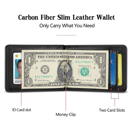 New-Bring Anti-Theft RFID Card Holder Men Ultra-Thin Card Holder Multi-Card Position ID Leather Case(Black)