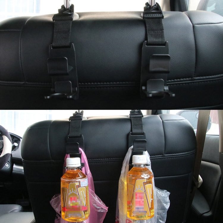 2 Paquets SHUNWEI SD-2510 Crochet de rangement multifonctionnel pour appui-tête de voiture avec crochet pour boisson