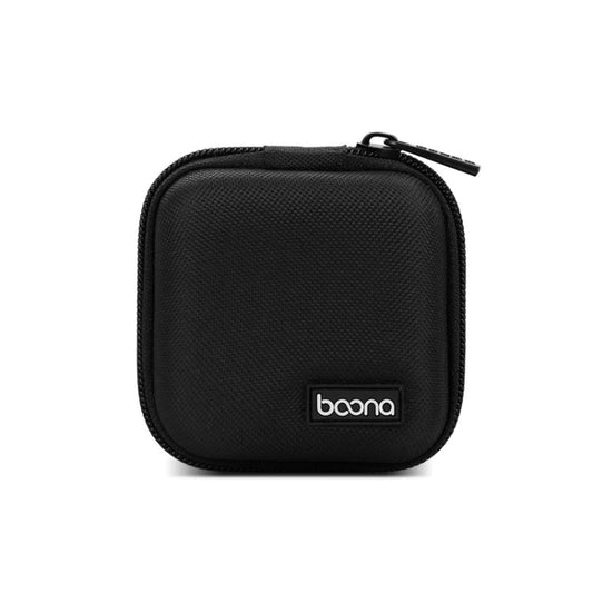 2 pièces Baona BN-F001 Casque Oxford EVA Boîte de rangement Câble de données Chargeur Boîte d'organisation (Noir)