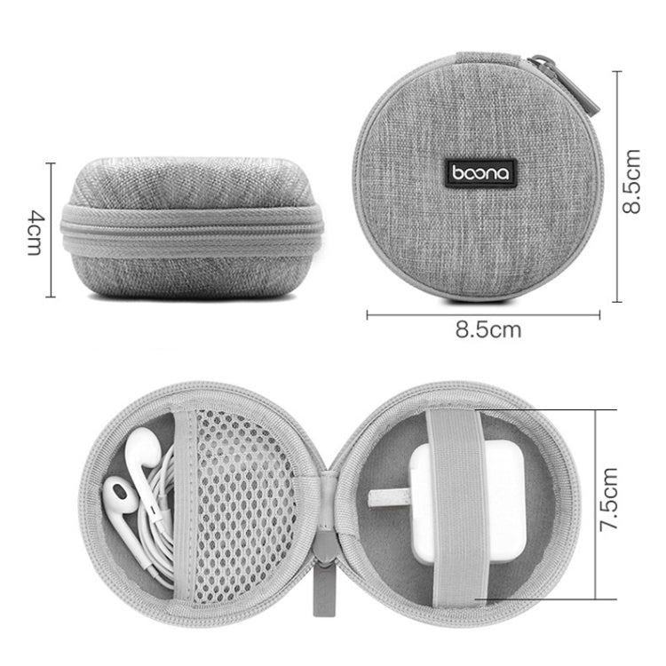 2 PCS Baona BN-F002 Data Cable Charger EVA Storage Bag Box(Gray)