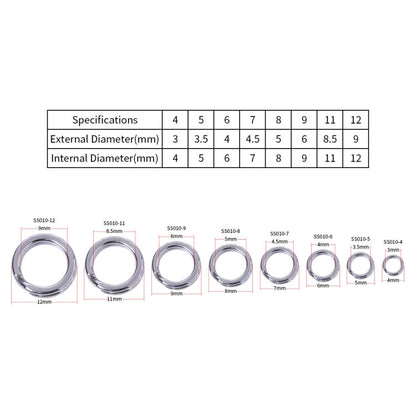 5mm HENGJIA SS010 50pcs /Pack Stainless Steel Flat Ring Fishing Space Fittings
