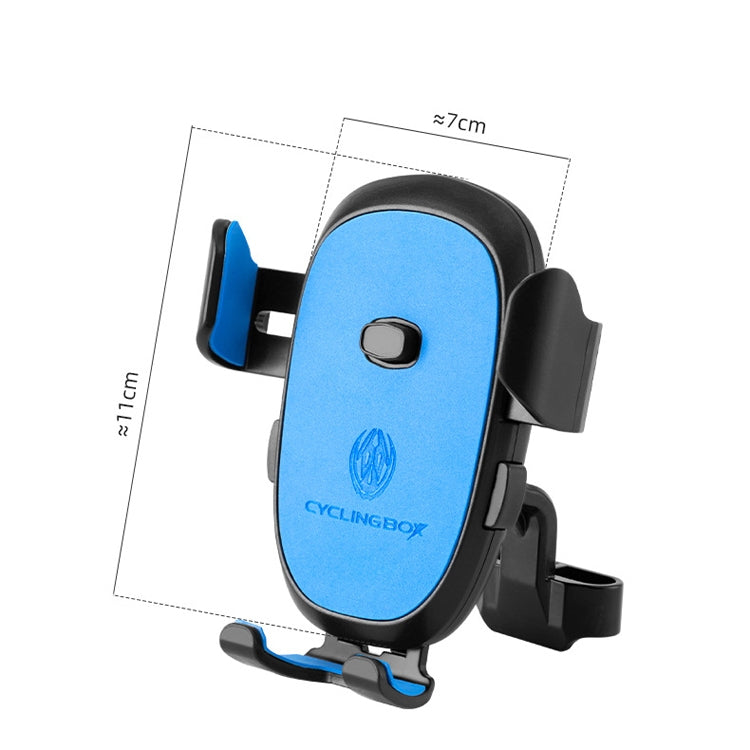 CYCLINGBOX BG-2930 Support de téléphone portable en plastique avec verrouillage en un clic pour vélo, Style : Installation sur rétroviseur (Noir)