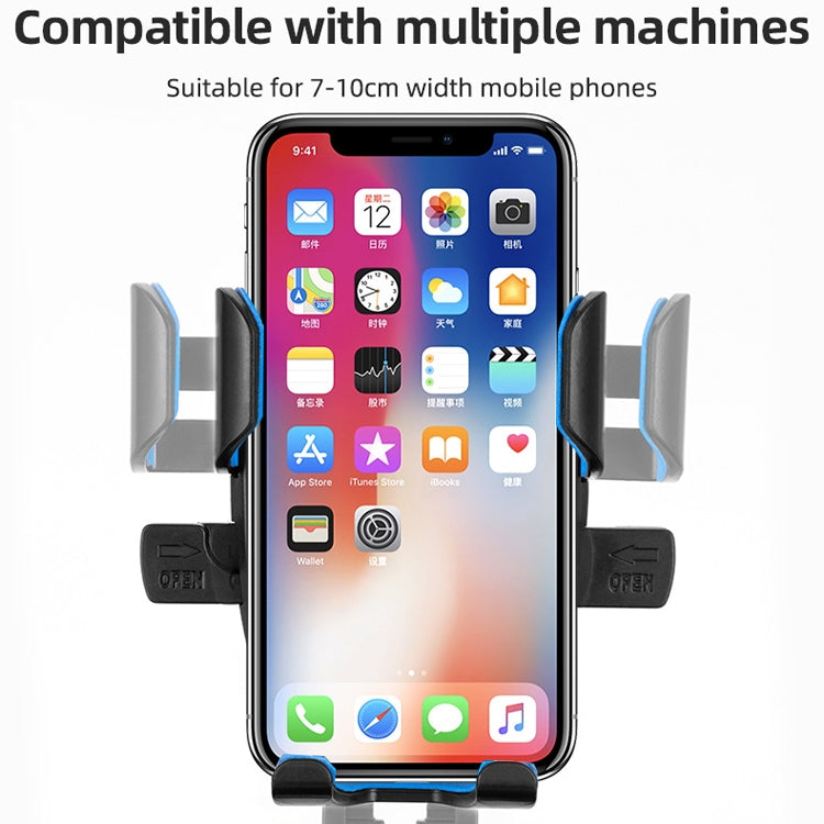 CYCLINGBOX BG-2930 Bicycle Mobile Phone Frame Plastic One-Click Lock Mobile Phone Bracket, Style: Rearview Mirror Installation (Red）