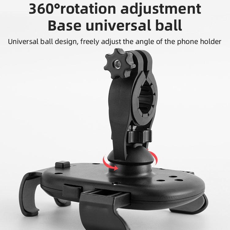 CYCLINGBOX BG-2930 Bicycle Mobile Phone Frame Plastic One-Click Lock Mobile Phone Bracket, Style: Rearview Mirror Installation (Red）