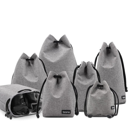 Benna Sacoche d'objectif étanche pour appareil photo reflex Housse de protection pour objectif, Couleur : Carré Large (Gris)