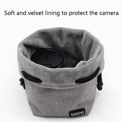 Benna Sacoche d'objectif étanche pour appareil photo reflex Housse de protection pour objectif, Couleur : Carré Large (Gris)