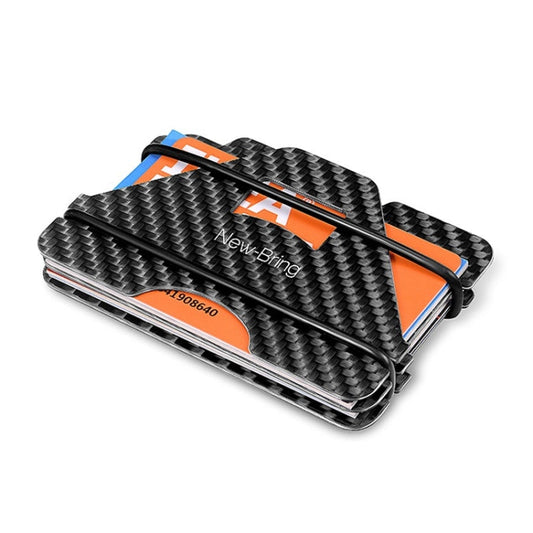 New Bring Metal Card Holder Anti-Demagnetization Anti-Theft Brush Anti-RFID Card Holder Ultra-Thin Card Holder Men Wallet(Carbon Fiber)