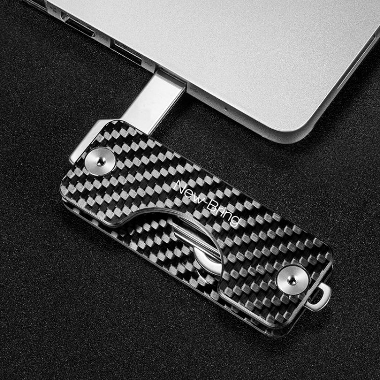 New Bring Mini Key Storage Key Bag Male Car Multi-Function Key Clip Buckle(Carbon Fiber)