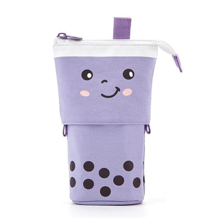 ANGOO Support de stylo multifonctionnel mignon fille, papeterie, sac de rangement rétractable (Taro Milk Tea)