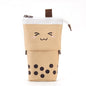 ANGOO Cute Girl Heart Multifunctional Pen Holder Stationery Retractable Storage Bag(Coffee Milk Tea)