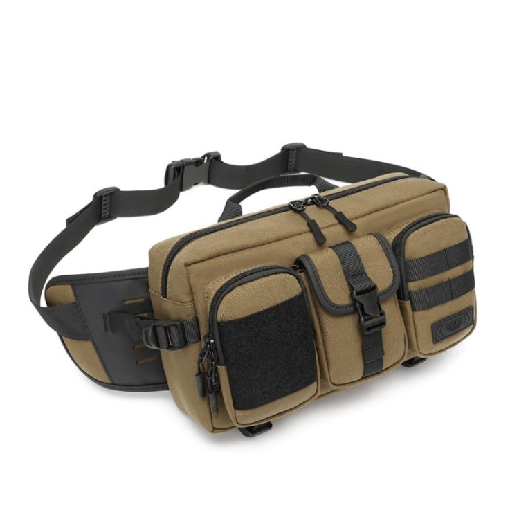 Sac de taille Ozuko 9449, grande capacité, multifonctionnel, étanche, pour sports, sac à bandoulière (Kaki)