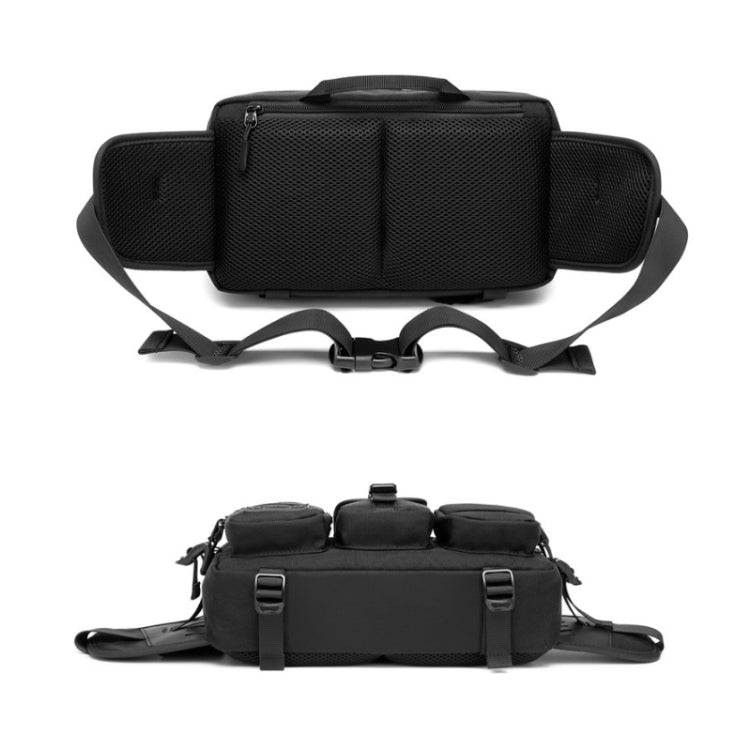 Sac de taille Ozuko 9449, grande capacité, multifonctionnel, étanche, pour sports, sac à bandoulière (Kaki)