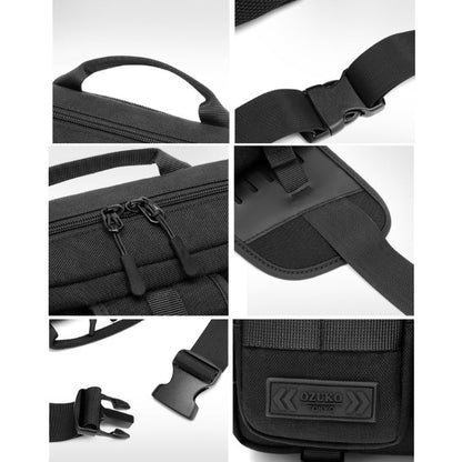 Sac de taille Ozuko 9449, grande capacité, multifonctionnel, étanche, pour sports, sac à bandoulière (Kaki)