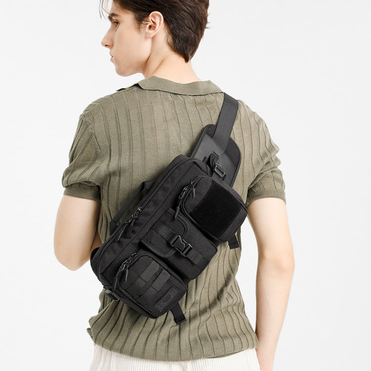 Sac de taille Ozuko 9449, grande capacité, multifonctionnel, étanche, pour sports, sac à bandoulière (Kaki)