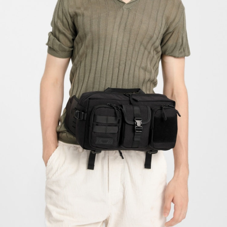 Sac de taille Ozuko 9449, grande capacité, multifonctionnel, étanche, pour sports, sac à bandoulière (Kaki)