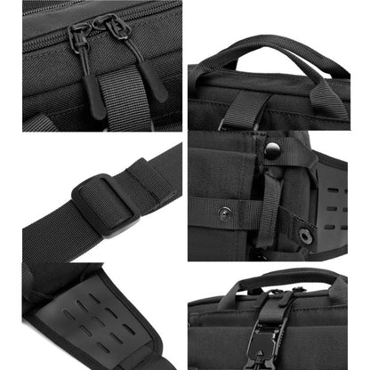 Ozuko 9450 Sac Banane Homme Étanche Sac de Poitrine Sac à Bandoulière Tendance Sport (Noir)