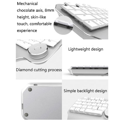 DELUX T11 Clavier unimanuel à 29 touches, raccourcis, outil vocal, clavier plat, couleur : noir argenté