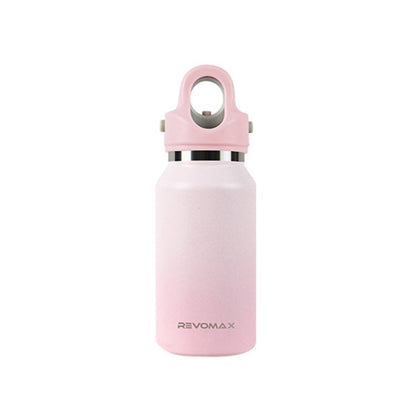 REVOMAX Stainless Steel Vacuum Flask Outdoor Car Vacuum Flask, Capacity： 266ml (Cherry Pink)