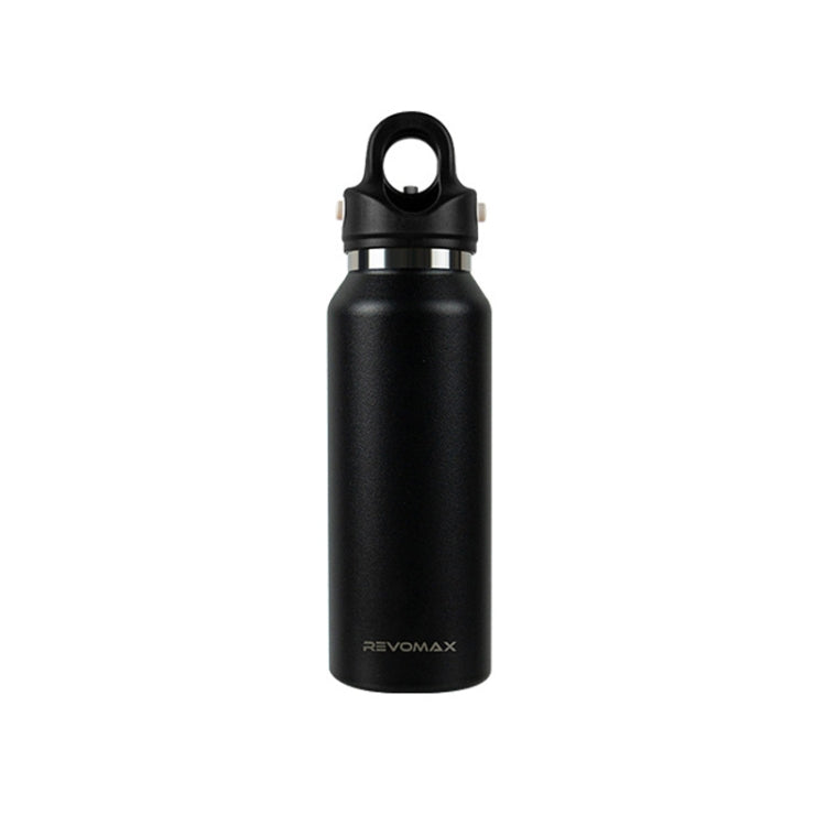 REVOMAX Stainless Steel Vacuum Flask Outdoor Car Vacuum Flask, Capacity： 365ml (Star Black)