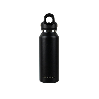 REVOMAX Stainless Steel Vacuum Flask Outdoor Car Vacuum Flask, Capacity： 365ml (Star Black)