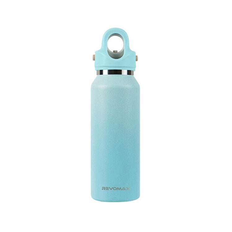REVOMAX Stainless Steel Vacuum Flask Outdoor Car Vacuum Flask, Capacity： 365ml (Bubble Blue)