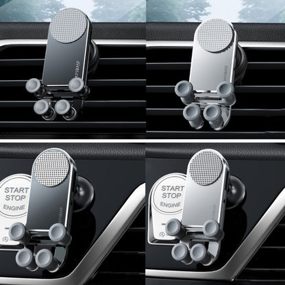Oatsbasf Car Gravity Metal Bracket Scalable and Stable Mobile Phone Bracket Folding Screen Mobile Phone Exclusive Car Bracket(Outlet Silver)