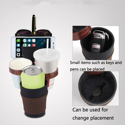 SUITU R151-4  Car Air Outlet Storage Water Cup Holder Mobile Phone Navigation Multi-function Storage Box(Black Square)