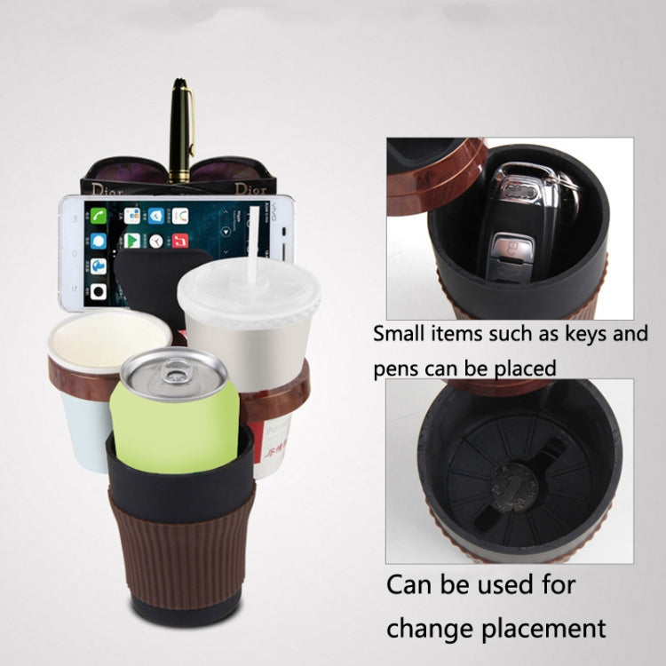 SUITU R151-4 Car Air Outlet Storage Water Cup Holder Mobile Phone Navigation Multi-function Storage Box(Red Square)