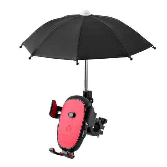 Support de téléphone portable de vélo CYCLINGBOX BG-2935 avec parapluie étanche pour navigation, support de téléphone portable pour voiture électrique, Style : Installation sur le guidon (rouge)