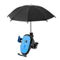 CYCLINGBOX BG-2935 Support de Téléphone Portable pour Vélo avec Parapluie Étanchéité Navigation Voiture Électrique Cadre de Téléphone Portable, Style : Installation sur Guidon (Bleu)